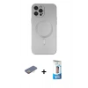 MARSİLYAN™- iPhone 12 Pro Max Kılıf Akış Minimal Özel Seri - Siyah 5D Eko Cam Ekran Koruyucu + Sarı Renkli Kamera Lens Koruma Cam