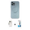 MARSİLYAN™- iPhone 12 Pro Max Kılıf Akış Minimal Özel Seri - Siyah 5D Eko Cam Ekran Koruyucu + Shine Kamera Lens - GD