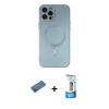 MARSİLYAN™- iPhone 12 Pro Max Kılıf Akış Minimal Özel Seri - Siyah 5D Eko Cam Ekran Koruyucu + Shine Kamera Lens Koruma Cam - GD