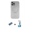 MARSİLYAN™- iPhone 12 Pro Max Kılıf Akış Minimal Özel Seri - Siyah 5D Eko Cam Ekran Koruyucu + Shine Kamera Lens Koruma Cam - GD