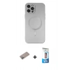 MARSİLYAN™- iPhone 12 Pro Max Kılıf Akış Minimal Özel Seri - Siyah 5D Eko Cam Ekran Koruyucu + Shine Kamera Lens Koruma Cam - SABE