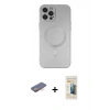 MARSİLYAN™- iPhone 12 Pro Max Kılıf Akış Minimal Özel Seri - Siyah 6D Mat Seramik Hayalet Nano Ekran Koruyucu + Renkli Kamera Lens Koruma Cam - TU