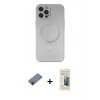 MARSİLYAN™- iPhone 12 Pro Max Kılıf Akış Minimal Özel Seri - Siyah 6D Mat Seramik Hayalet Nano Ekran Koruyucu + Siyah Shine Kamera Lens Koruma Cam