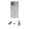 MARSİLYAN™- iPhone 12 Pro Max Kılıf Akış Minimal Özel Seri - Siyah 6D Mat Seramik Hayalet Nano Ekran Koruyucu + Metal Kamera Lens Koruma Cam - GD