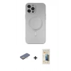 MARSİLYAN™- iPhone 12 Pro Max Kılıf Akış Minimal Özel Seri - Siyah 6D Mat Seramik Hayalet Nano Ekran Koruyucu + Renkli Kamera Lens Koruma Cam - SI