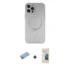 MARSİLYAN™- iPhone 12 Pro Max Kılıf Akış Minimal Özel Seri - Siyah 6D Mat Seramik Hayalet Nano Ekran Koruyucu + Shine Kamera Lens Koruma Cam - MI