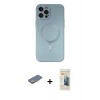 MARSİLYAN™- iPhone 12 Pro Max Kılıf Akış Minimal Özel Seri - Siyah 6D Mat Seramik Hayalet Nano Ekran Koruyucu + Renkli Kamera Lens Koruma Cam - SI