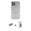 MARSİLYAN™- iPhone 12 Pro Max Kılıf Akış Minimal Özel Seri - Siyah 6D Mat Seramik Hayalet Nano Ekran Koruyucu + Renkli Kamera Lens Koruma Cam - YL