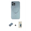 MARSİLYAN™- iPhone 12 Pro Max Kılıf Akış Minimal Özel Seri - Siyah 6D Mat Seramik Hayalet Nano Ekran Koruyucu + Siyah Shine Kamera Lens Koruma Cam