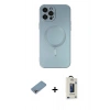 MARSİLYAN™- iPhone 12 Pro Max Kılıf Akış Minimal Özel Seri - Siyah Bilvis Hayalet Cam Ekran Koruyucu + Shine Kamera Lens Koruma Cam - GI