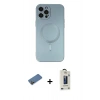 MARSİLYAN™- iPhone 12 Pro Max Kılıf Akış Minimal Özel Seri - Siyah Bilvis Hayalet Cam Ekran Koruyucu + Shine Kamera Lens Koruma Cam - GD