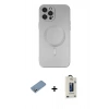 MARSİLYAN™- iPhone 12 Pro Max Kılıf Akış Minimal Özel Seri - Siyah Bilvis Hayalet Cam Ekran Koruyucu + Shine Kamera Lens Koruma Cam - GS