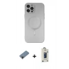 MARSİLYAN™- iPhone 12 Pro Max Kılıf Akış Minimal Özel Seri - Siyah Bilvis Hayalet Cam Ekran Koruyucu + Shine Kamera Lens Koruma Cam - SH