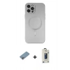 MARSİLYAN™- iPhone 12 Pro Max Kılıf Akış Minimal Özel Seri - Siyah Bilvis Hayalet Cam Ekran Koruyucu + Shine Kamera Lens Koruma Cam - GI