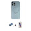 MARSİLYAN™- iPhone 12 Pro Max Kılıf Akış Minimal Özel Seri - Siyah Joko 5D Cam + Gold Shine Kamera Lens Koruma Cam