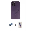 MARSİLYAN™- iPhone 12 Pro Max Kılıf Akış Minimal Özel Seri - Siyah Joko 5D Cam + Gold Shine Kamera Lens Koruma Cam