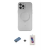 MARSİLYAN™- iPhone 12 Pro Max Kılıf Akış Minimal Özel Seri - Siyah Joko 5D Cam + Gold Shine Kamera Lens Koruma Cam