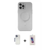 MARSİLYAN™- iPhone 12 Pro Max Kılıf Akış Minimal Özel Seri - Siyah Joko 5D Cam + Shine Kamera Lens - LT