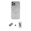 MARSİLYAN™- iPhone 12 Pro Max Kılıf Akış Minimal Özel Seri - Siyah Joko 5D Cam + Metal Kamera Lens Koruma Cam - KI