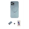 MARSİLYAN™- iPhone 12 Pro Max Kılıf Akış Minimal Özel Seri - Siyah Joko 5D Cam + Metal Kamera Lens Koruma Cam - KI