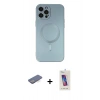 MARSİLYAN™- iPhone 12 Pro Max Kılıf Akış Minimal Özel Seri - Siyah Joko 5D Cam + Renkli Kamera Lens Koruma Cam - MI