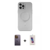 MARSİLYAN™- iPhone 12 Pro Max Kılıf Akış Minimal Özel Seri - Siyah Joko 5D Cam + Neon Fosforlu Kamera Lens - SI