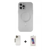 MARSİLYAN™- iPhone 12 Pro Max Kılıf Akış Minimal Özel Seri - Siyah Joko 5D Cam + Shine Kamera Lens - GD