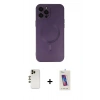 MARSİLYAN™- iPhone 12 Pro Max Kılıf Akış Minimal Özel Seri - Siyah Joko 5D Cam + Shine Kamera Lens - GD