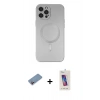 MARSİLYAN™- iPhone 12 Pro Max Kılıf Akış Minimal Özel Seri - Siyah Joko 5D Cam + Shine Kamera Lens Koruma Cam - PE
