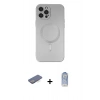 MARSİLYAN™- iPhone 12 Pro Max Kılıf Akış Minimal Özel Seri - Siyah Joko Magic 5D Cam + Renkli Kamera Lens Koruma Cam - MI