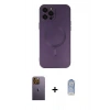MARSİLYAN™- iPhone 12 Pro Max Kılıf Akış Minimal Özel Seri - Siyah Joko Magic 5D Cam + Neon Fosforlu Kamera Lens - SI
