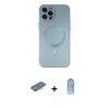 MARSİLYAN™- iPhone 12 Pro Max Kılıf Akış Minimal Özel Seri - Siyah Joko Magic 5D Cam + Renkli Kamera Lens Koruma Cam - TU