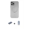 MARSİLYAN™- iPhone 12 Pro Max Kılıf Akış Minimal Özel Seri - Siyah Joko Magic 5D Cam + Renkli Kamera Lens Koruma Cam - YL