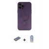 MARSİLYAN™- iPhone 12 Pro Max Kılıf Akış Minimal Özel Seri - Siyah Joko Magic 5D Cam + Renkli Kamera Lens Koruma Cam - SI
