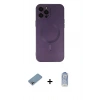 MARSİLYAN™- iPhone 12 Pro Max Kılıf Akış Minimal Özel Seri - Siyah Joko Magic 5D Cam + Shine Kamera Lens Koruma Cam - GI