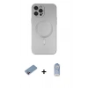 MARSİLYAN™- iPhone 12 Pro Max Kılıf Akış Minimal Özel Seri - Siyah Joko Magic 5D Cam + Shine Kamera Lens Koruma Cam - PE