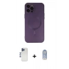 MARSİLYAN™- iPhone 12 Pro Max Kılıf Akış Minimal Özel Seri - Siyah Joko Magic 5D Cam + Shine Kamera Lens - LT