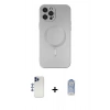 MARSİLYAN™- iPhone 12 Pro Max Kılıf Akış Minimal Özel Seri - Siyah Joko Magic 5D Cam + Shine Kamera Lens - LT