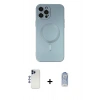 MARSİLYAN™- iPhone 12 Pro Max Kılıf Akış Minimal Özel Seri - Siyah Joko Magic 5D Cam + Shine Kamera Lens - LT