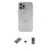 MARSİLYAN™- iPhone 12 Pro Max Kılıf Akış Minimal Özel Seri - Siyah Joko Magic 5D Hayalet Cam + Gold Metal Kamera Lens Koruma Cam