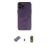 MARSİLYAN™- iPhone 12 Pro Max Kılıf Akış Minimal Özel Seri - Siyah Joko Magic 5D Hayalet Cam + Gold Metal Kamera Lens Koruma Cam