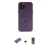 MARSİLYAN™- iPhone 12 Pro Max Kılıf Akış Minimal Özel Seri - Siyah Joko Magic 5D Hayalet Cam + Shine Kamera Lens Koruma Cam - GD
