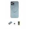 MARSİLYAN™- iPhone 12 Pro Max Kılıf Akış Minimal Özel Seri - Siyah Joko Magic 5D Hayalet Cam + Shine Kamera Lens Koruma Cam - GS