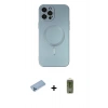 MARSİLYAN™- iPhone 12 Pro Max Kılıf Akış Minimal Özel Seri - Siyah Joko Magic 5D Hayalet Cam + Shine Kamera Lens Koruma Cam - MI