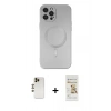 MARSİLYAN™- iPhone 12 Pro Max Kılıf Akış Minimal Özel Seri - Siyah Mat Seramik Nano Ekran Koruyucu + Shine Kamera Lens - GD