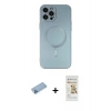 MARSİLYAN™- iPhone 12 Pro Max Kılıf Akış Minimal Özel Seri - Siyah Mat Seramik Nano Ekran Koruyucu + Shine Kamera Lens Koruma Cam - MI