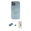 MARSİLYAN™- iPhone 12 Pro Max Kılıf Akış Minimal Özel Seri - Siyah Mat Seramik Nano Ekran Koruyucu + Shine Kamera Lens Koruma Cam - GD