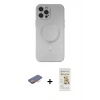 MARSİLYAN™- iPhone 12 Pro Max Kılıf Akış Minimal Özel Seri - Siyah Mat Seramik Nano Ekran Koruyucu + Turuncu Renkli Kamera Lens Koruma Cam