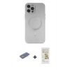MARSİLYAN™- iPhone 12 Pro Max Kılıf Akış Minimal Özel Seri - Siyah Mat Seramik Nano Ekran Koruyucu + Renkli Kamera Lens Koruma Cam - YL
