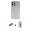 MARSİLYAN™- iPhone 12 Pro Max Kılıf Akış Minimal Özel Seri - Siyah Polymer Nano Ekran Koruyucu + Shine Kamera Lens Koruma Cam - GD